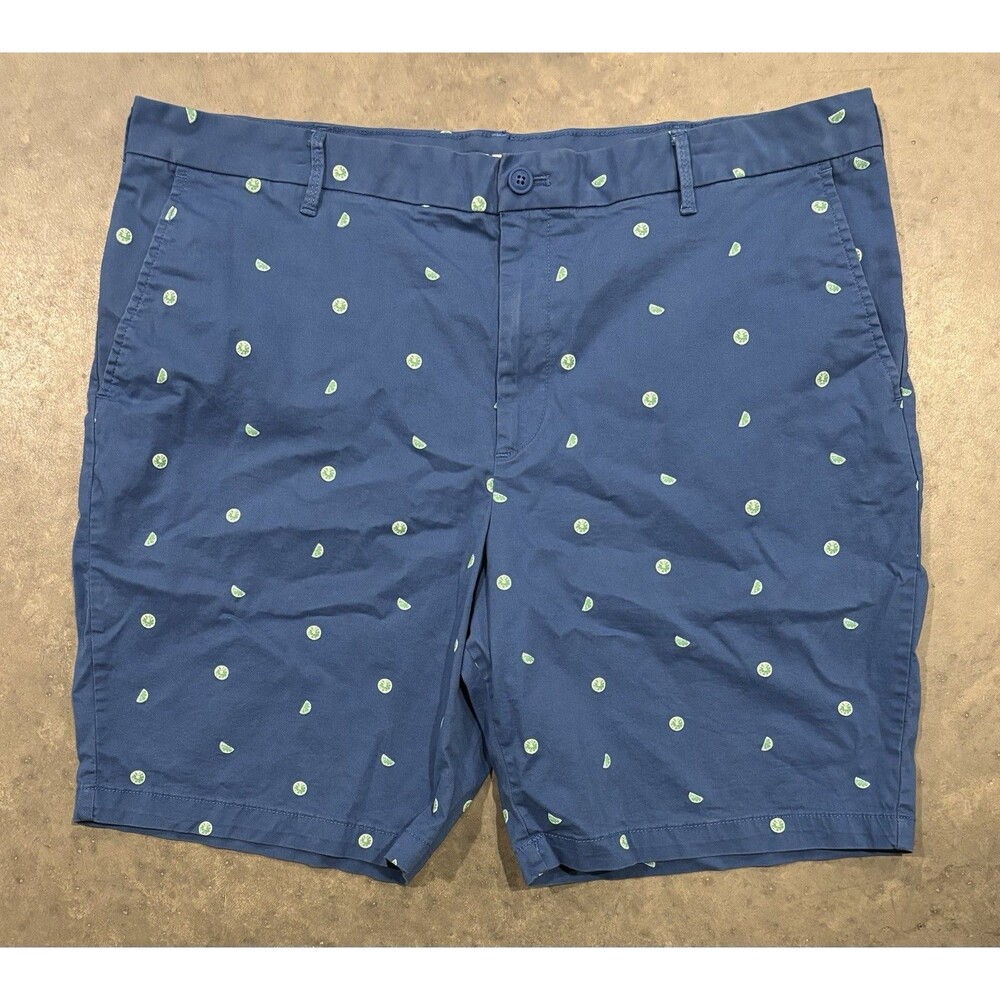 Izod Classic Harborside Stretch Mens Shorts Sz 40 Lime Print Beach Resort